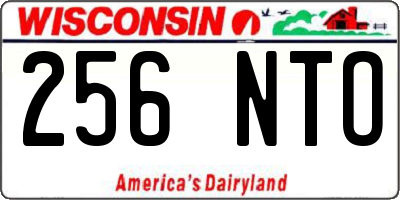 WI license plate 256NTO