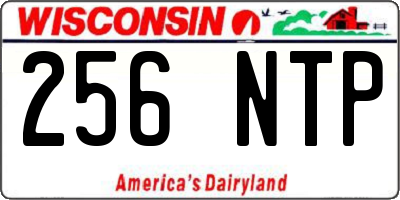 WI license plate 256NTP
