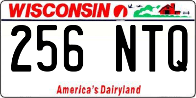 WI license plate 256NTQ