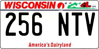 WI license plate 256NTV