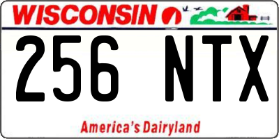 WI license plate 256NTX