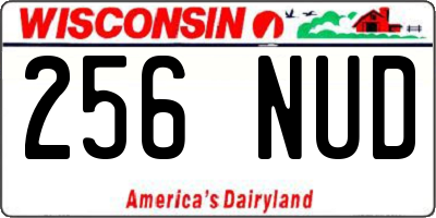 WI license plate 256NUD
