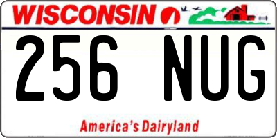 WI license plate 256NUG