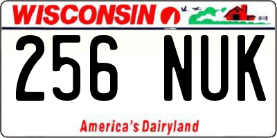 WI license plate 256NUK