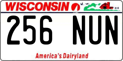 WI license plate 256NUN