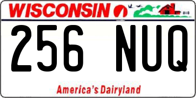 WI license plate 256NUQ