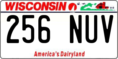 WI license plate 256NUV