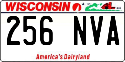 WI license plate 256NVA