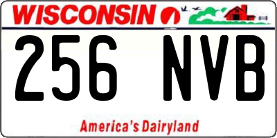 WI license plate 256NVB