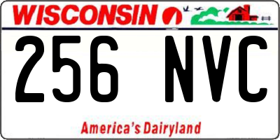 WI license plate 256NVC