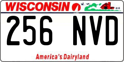 WI license plate 256NVD