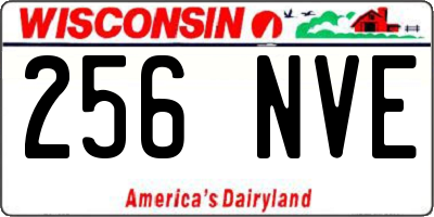 WI license plate 256NVE