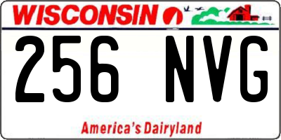 WI license plate 256NVG