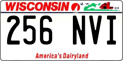 WI license plate 256NVI
