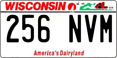 WI license plate 256NVM