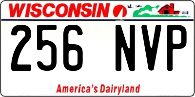 WI license plate 256NVP