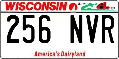 WI license plate 256NVR