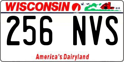 WI license plate 256NVS