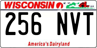 WI license plate 256NVT