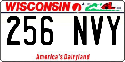 WI license plate 256NVY