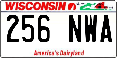 WI license plate 256NWA