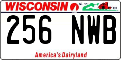WI license plate 256NWB