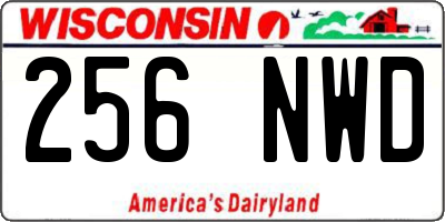 WI license plate 256NWD
