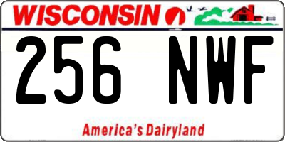 WI license plate 256NWF