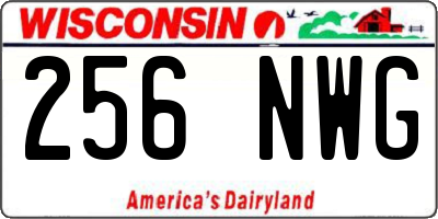 WI license plate 256NWG