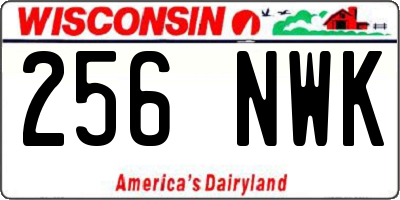 WI license plate 256NWK