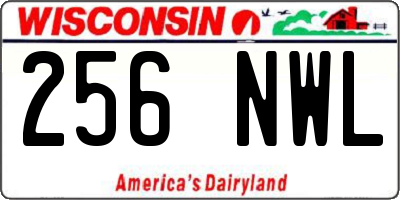 WI license plate 256NWL