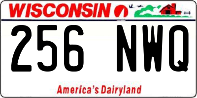 WI license plate 256NWQ