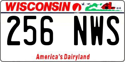 WI license plate 256NWS