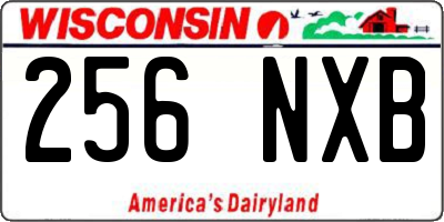WI license plate 256NXB