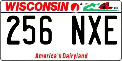 WI license plate 256NXE