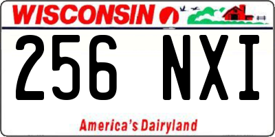 WI license plate 256NXI