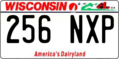 WI license plate 256NXP