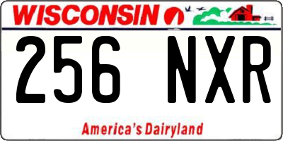 WI license plate 256NXR
