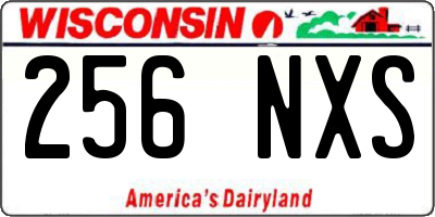 WI license plate 256NXS