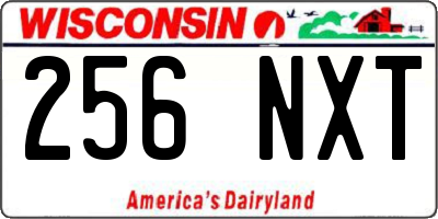 WI license plate 256NXT