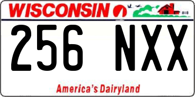 WI license plate 256NXX