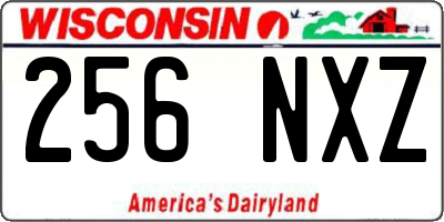WI license plate 256NXZ