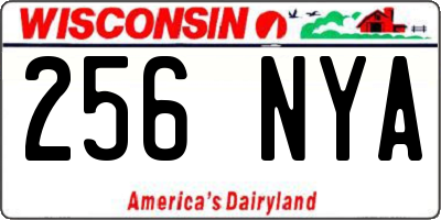 WI license plate 256NYA