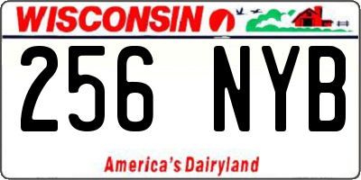 WI license plate 256NYB