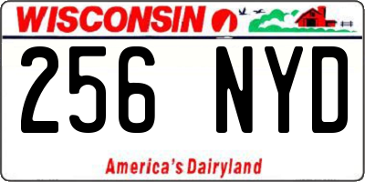 WI license plate 256NYD