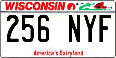 WI license plate 256NYF