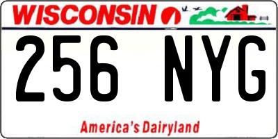WI license plate 256NYG