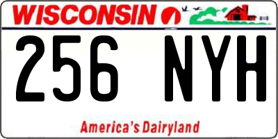 WI license plate 256NYH