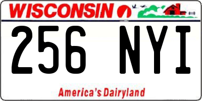 WI license plate 256NYI