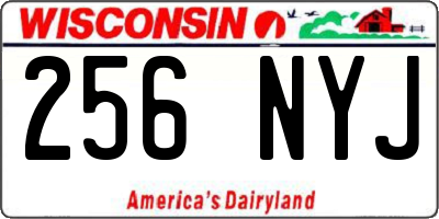 WI license plate 256NYJ